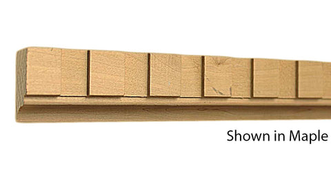 Profile View of Decorative Dentil Molding, product number DD-108-022-1-MA - 11/16" x 1-1/4" Maple Decorative Dentil Molding - $3.60/ft sold by American Wood Moldings