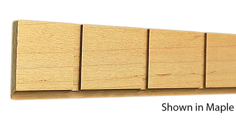 Profile View of Decorative Dentil Molding, product number DD-200-012-1-MA - 3/8" x 2" Maple Decorative Dentil Molding - $5.76/ft sold by American Wood Moldings