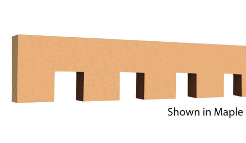 Profile View of Decorative Dentil Molding, product number DD-124-016-1-MA - 1/2" x 1-3/4" Maple Decorative Dentil Molding - $5.60/ft sold by American Wood Moldings