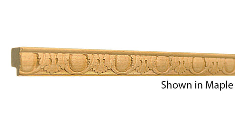 Profile View of Decorative Embossed Molding, product number DE-022-020-3-MA - 5/8" x 11/16" Maple Decorative Embossed Molding - $2.00/ft sold by American Wood Moldings