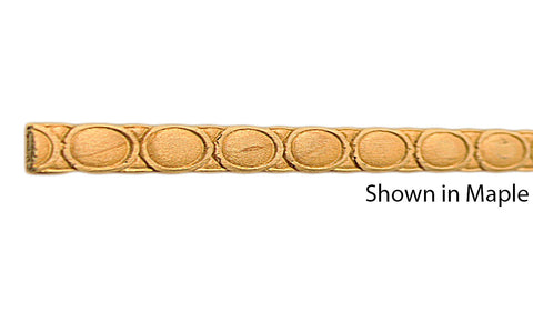 Profile View of Decorative Embossed Molding, product number DE-016-004-1-MA - 1/8" x 1/2" Maple Decorative Embossed Molding - $1.44/ft sold by American Wood Moldings