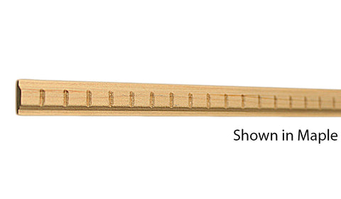 Profile View of Decorative Embossed Molding, product number DE-016-008-3-MA - 1/4" x 1/2" Maple Decorative Embossed Molding - $1.44/ft sold by American Wood Moldings