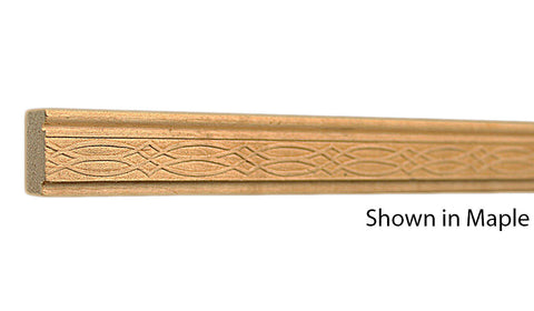 Profile View of Decorative Embossed Molding, product number DE-028-020-1-MA - 5/8" x 7/8" Maple Decorative Embossed Molding - $3.36/ft sold by American Wood Moldings