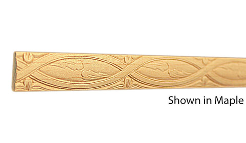 Profile View of Decorative Embossed Molding, product number DE-024-008-4-MA - 1/4" x 3/4" Maple Decorative Embossed Molding - $2.16/ft sold by American Wood Moldings