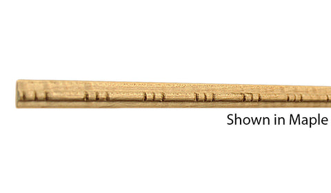 Profile View of Decorative Embossed Molding, product number DE-016-008-7-MA - 1/4" x 1/2" Maple Decorative Embossed Molding - $1.44/ft sold by American Wood Moldings