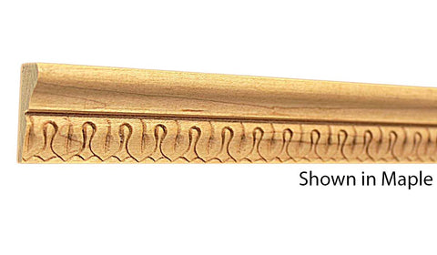Profile View of Decorative Embossed Molding, product number DE-108-024-4-MA - 3/4" x 1-1/4" Maple Decorative Embossed Molding - $3.60/ft sold by American Wood Moldings