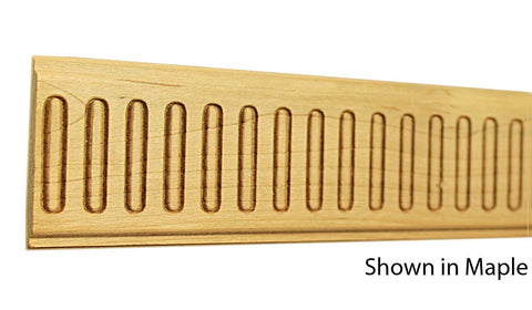 Profile View of Decorative Embossed Molding, product number DE-208-008-2-MA - 1/4" x 2-1/4" Maple Decorative Embossed Molding - $6.48/ft sold by American Wood Moldings