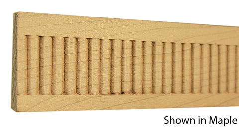 Profile View of Decorative Embossed Molding, product number DE-200-008-2-MA - 1/4" x 2" Maple Decorative Embossed Molding - $5.76/ft sold by American Wood Moldings