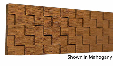 Profile View of Decorative Carved Molding, product number DC-216-008-1-HMH - 1/4" x 2-1/2" Honduras Mahogany Decorative Carved Molding - $12.36/ft sold by American Wood Moldings