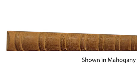 Profile View of Decorative Carved Molding, product number DC-024-010-5-HMH - 5/16" x 3/4" Honduras Mahogany Decorative Carved Molding - $3.72/ft sold by American Wood Moldings