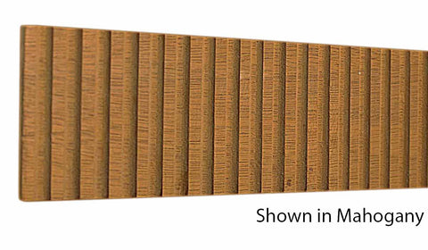 Profile View of Decorative Carved Molding, product number DC-224-006-1-HMH - 3/16" x 2-3/4" Honduras Mahogany Decorative Carved Molding - $13.60/ft sold by American Wood Moldings