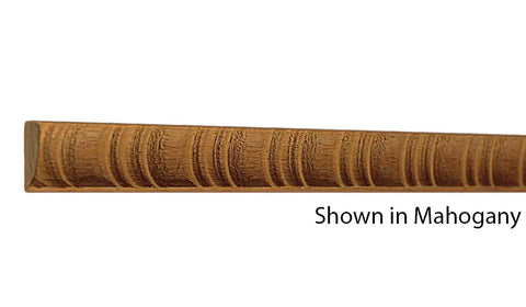 Profile View of Decorative Carved Molding, product number DC-024-016-1-HMH - 1/2" x 3/4" Honduras Mahogany Decorative Carved Molding - $3.72/ft sold by American Wood Moldings