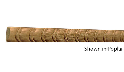Profile View of Decorative Carved Molding, product number DC-020-012-1-HMH - 3/8" x 5/8" Honduras Mahogany Decorative Carved Molding - $3.08/ft sold by American Wood Moldings