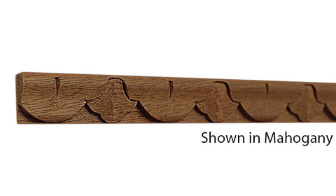Profile View of Decorative Carved Molding, product number DC-026-010-1-HMH - 5/16" x 13/16" Honduras Mahogany Decorative Carved Molding - $4.04/ft sold by American Wood Moldings