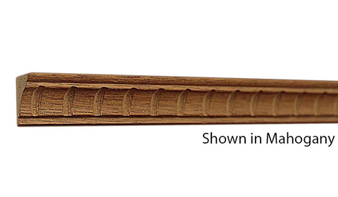 Profile View of Decorative Carved Molding, product number DC-026-020-1-HMH - 5/8" x 13/16" Honduras Mahogany Decorative Carved Molding - $4.04/ft sold by American Wood Moldings