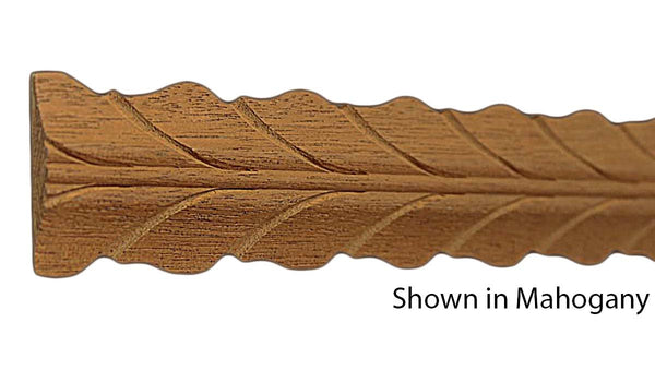 Profile View of Decorative Carved Molding, product number DC-118-010-1-HMH - 5/16" x 1-9/16" Honduras Mahogany Decorative Carved Molding - $7.72/ft sold by American Wood Moldings