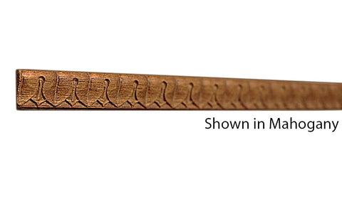 Profile View of Decorative Embossed Molding, product number DE-016-006-2-HMH - 3/16" x 1/2" Honduras Mahogany Decorative Embossed Molding - $1.44/ft sold by American Wood Moldings
