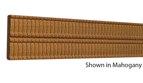 Profile View of Decorative Embossed Molding, product number DE-120-012-1-HMH - 3/8" x 1-5/8" Honduras Mahogany Decorative Embossed Molding - $4.68/ft sold by American Wood Moldings