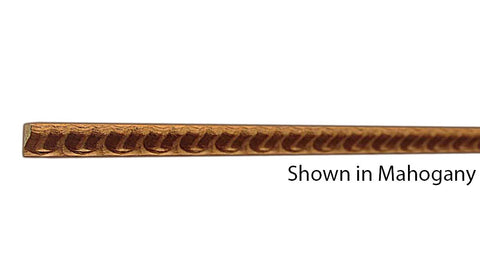 Profile View of Decorative Embossed Molding, product number DE-014-014-1-HMH - 7/16" x 7/16" Honduras Mahogany Decorative Embossed Molding - $1.28/ft sold by American Wood Moldings