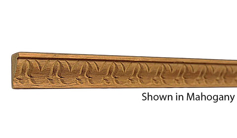 Profile View of Decorative Embossed Molding, product number DE-026-016-2-HMH - 1/2" x 13/16" Honduras Mahogany Decorative Embossed Molding - $2.36/ft sold by American Wood Moldings