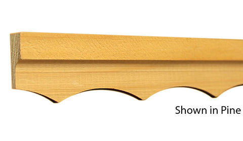 Profile View of Decorative Carved Molding, product number DC-114-016-1-CP - 1/2" x 1-7/16" Clear Pine Decorative Carved Molding - $4.56/ft sold by American Wood Moldings