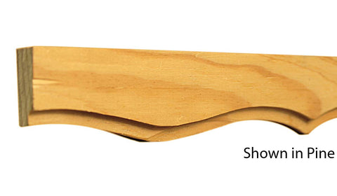 Profile View of Decorative Carved Molding, product number DC-114-016-2-CP - 1/2" x 1-7/16" Clear Pine Decorative Carved Molding - $4.56/ft sold by American Wood Moldings
