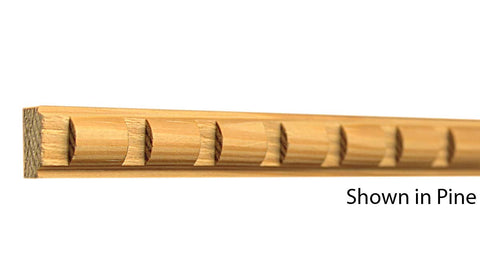 Profile View of Decorative Dentil Molding, product number DD-022-020-1-CP - 5/8" x 11/16" Clear Pine Decorative Dentil Molding - $1.28/ft sold by American Wood Moldings