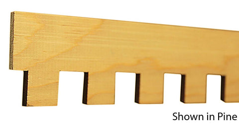 Profile View of Decorative Dentil Molding, product number DD-200-008-3-CP - 1/4" x 2" Clear Pine Decorative Dentil Molding - $3.72/ft sold by American Wood Moldings