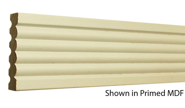 Profile View of Casing Molding, product number CA-312-018-1-PM - 9/16" x 3-3/8" Primed MDF Casing - $1.00/ft sold by American Wood Moldings