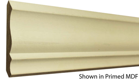 Profile View of Crown Molding, product number CR-320-020-1-PM - 5/8" x 3-5/8" Primed MDF Crown - $0.79/ft sold by American Wood Moldings