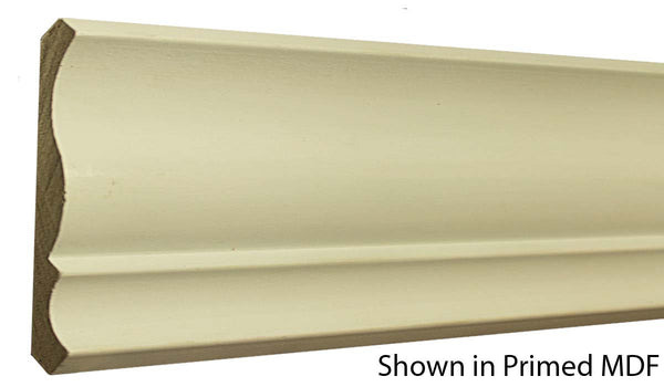 Profile View of Crown Molding, product number CR-508-020-1-PM - 5/8" x 5-1/4" Primed MDF Crown - $1.16/ft sold by American Wood Moldings