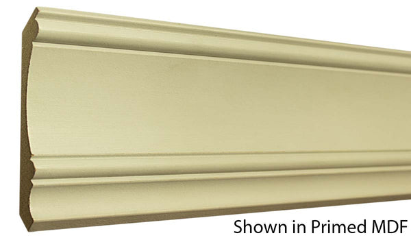 Profile View of Crown Molding, product number CR-508-022-1-PM - 11/16" x 5-1/4" Primed MDF Crown - $1.41/ft sold by American Wood Moldings