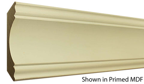 Profile View of Crown Molding, product number CR-610-106-1-PM - 1-3/16" x 6-5/16" Primed MDF Crown - $2.66/ft sold by American Wood Moldings