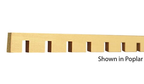 Profile View of Decorative Dentil Molding, product number DD-024-010-7-PO - 5/16" x 3/4" Poplar Decorative Dentil Molding - $1.40/ft sold by American Wood Moldings