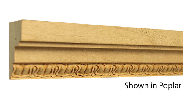 Profile View of Decorative Embossed Molding, product number DE-202-102-1-PO - 1-1/16" x 2-1/16" Poplar Decorative Embossed Molding - $5.40/ft sold by American Wood Moldings