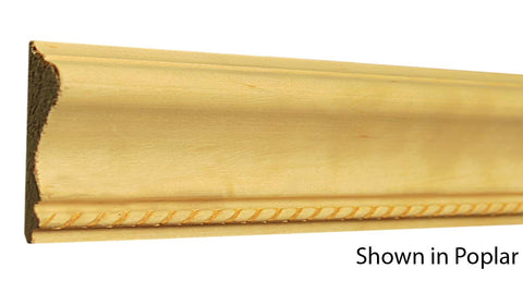 Profile View of Decorative Embossed Molding, product number DE-220-024-1-PO - 3/4" x 2-5/8" Poplar Decorative Embossed Molding - $4.84/ft sold by American Wood Moldings
