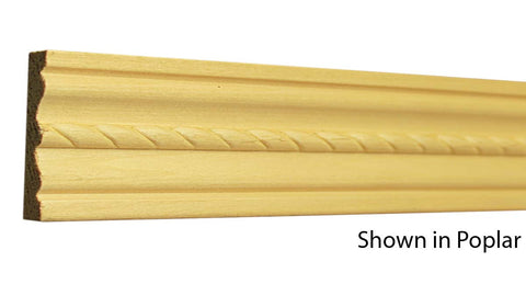 Profile View of Decorative Embossed Molding, product number DE-206-016-1-PO - 1/2" x 2-3/16" Poplar Decorative Embossed Molding - $4.04/ft sold by American Wood Moldings