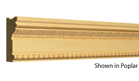 Profile View of Decorative Embossed Molding, product number DE-126-026-1-PO - 13/16" x 1-13/16" Poplar Decorative Embossed Molding - $3.36/ft sold by American Wood Moldings