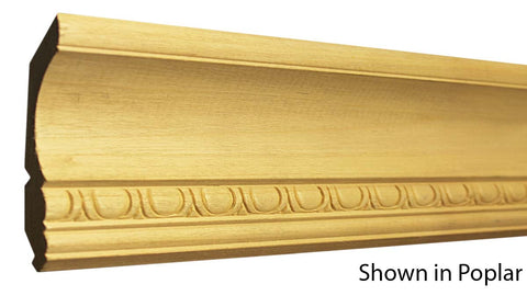 Profile View of Decorative Embossed Molding, product number DE-408-028-1-PO - 7/8" x 4-1/4" Poplar Decorative Embossed Molding - $7.84/ft sold by American Wood Moldings