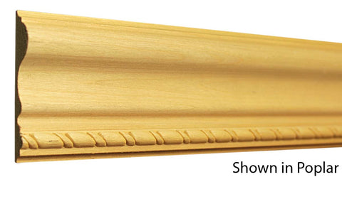 Profile View of Decorative Embossed Molding, product number DE-224-018-1-PO - 9/16" x 2-3/4" Poplar Decorative Embossed Molding - $5.08/ft sold by American Wood Moldings