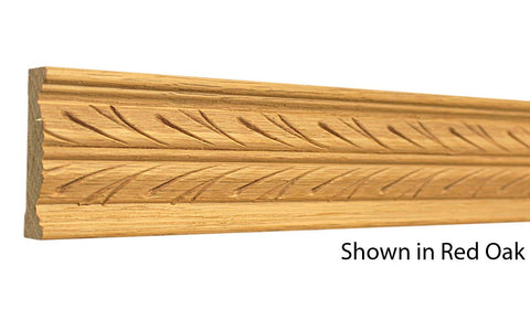Profile View of Decorative Carved Molding, product number DC-208-020-1-RO - 5/8" x 2-1/4" Red Oak Decorative Carved Molding - $9.92/ft sold by American Wood Moldings