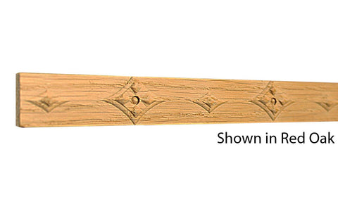 Profile View of Decorative Carved Molding, product number DC-028-008-3-RO - 1/4" x 7/8" Red Oak Decorative Carved Molding - $3.84/ft sold by American Wood Moldings
