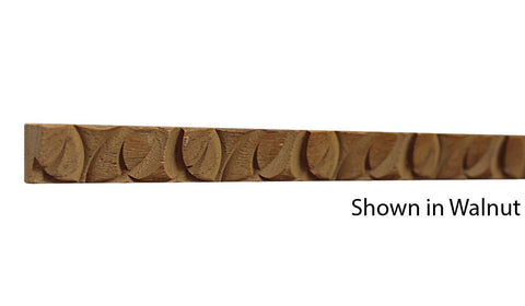 Profile View of Decorative Carved Molding, product number DC-022-020-2-WA - 5/8" x 11/16" Walnut Decorative Carved Molding - $4.24/ft sold by American Wood Moldings