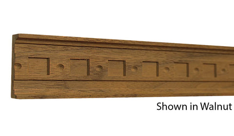 Profile View of Decorative Carved Molding, product number DC-126-012-1-WA - 3/8" x 1-13/16" Walnut Decorative Carved Molding - $11.20/ft sold by American Wood Moldings