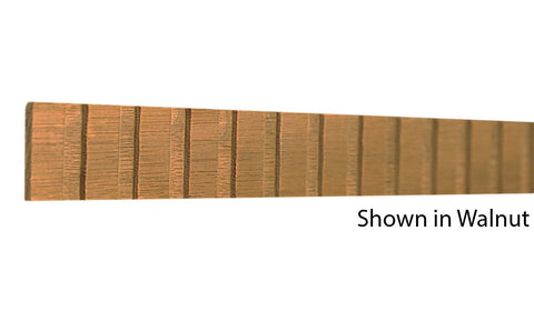 Profile View of Decorative Dentil Molding, product number DD-100-004-1-WA - 1/8" x 1" Walnut Decorative Dentil Molding - $3.60/ft sold by American Wood Moldings