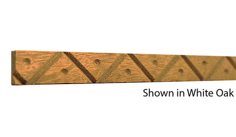 Profile View of Decorative Carved Molding, product number DC-022-006-1-WO - 3/16" x 11/16" White Oak Decorative Carved Molding - $3.40/ft sold by American Wood Moldings
